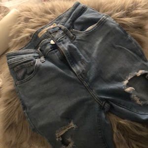 levis high waisted ripped pants